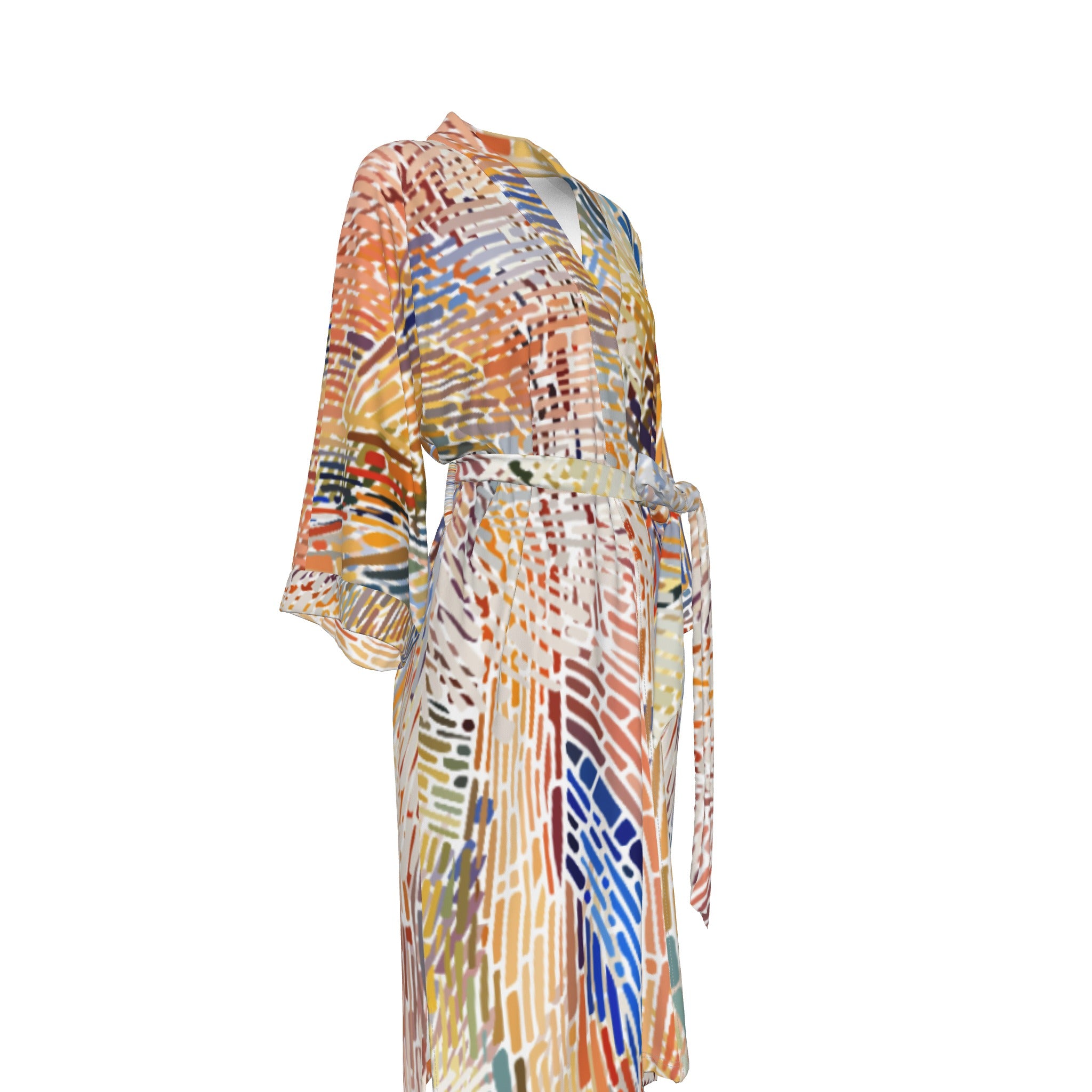 Sunset Women's Satin Kimono Robe