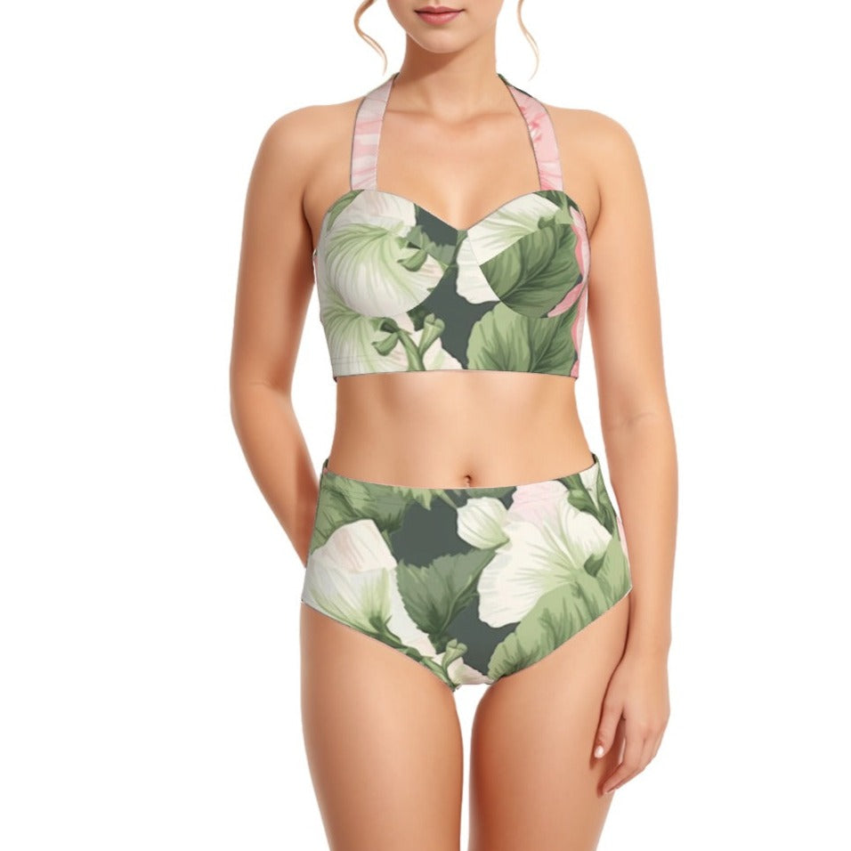 Lush Goddess Women's Swimsuit Set With Halter