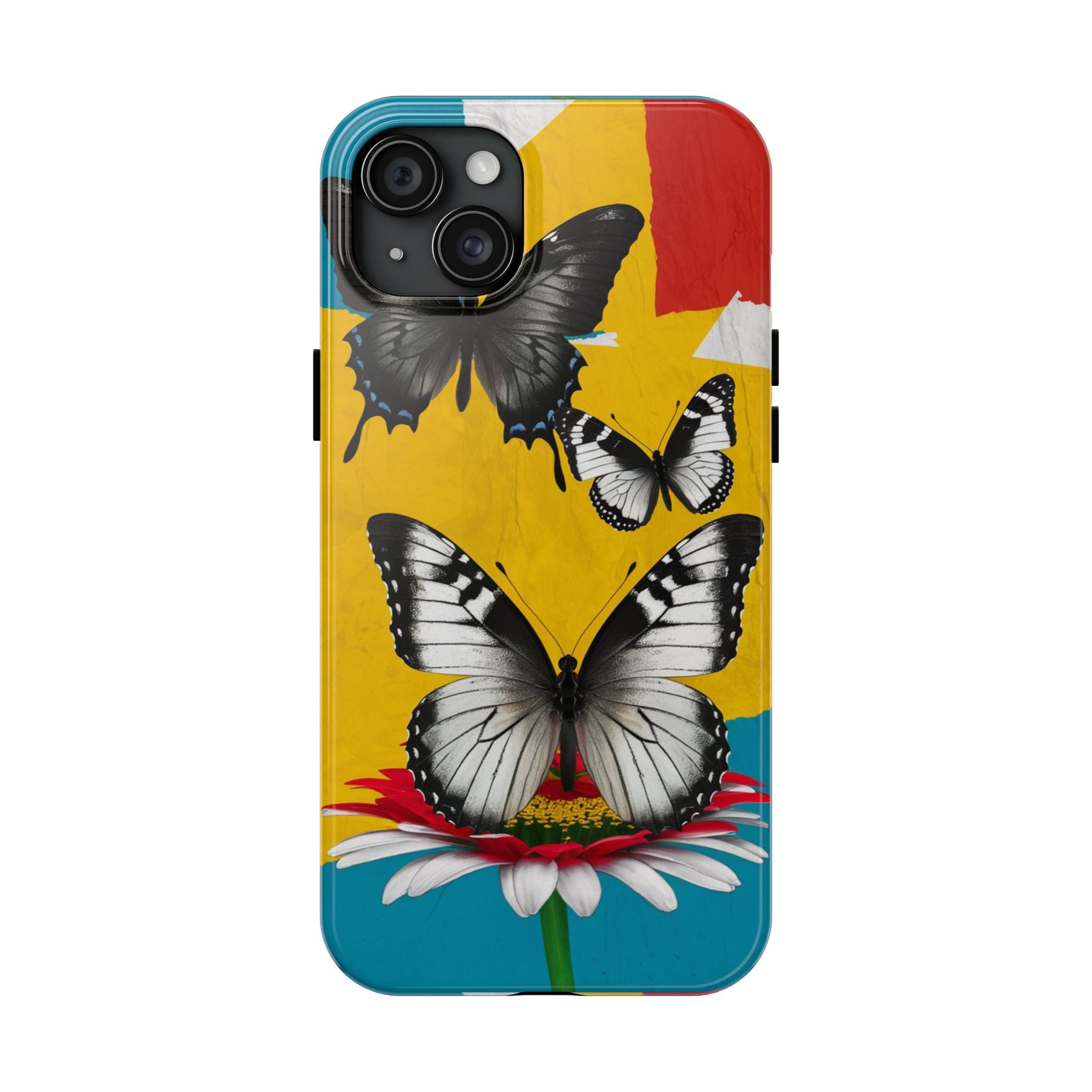 Abstract Gerber and Butterfly - Tough Case for iPhone 14, 15, 16 - Spruced Roost