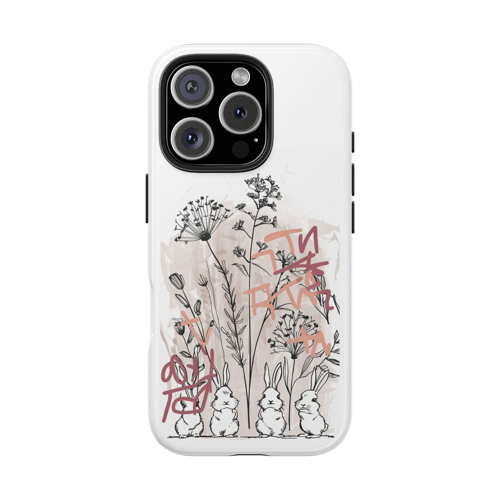 Grafitti Barden Bunnies - Tough Case for iPhone 14, 15, 16 - Spruced Roost