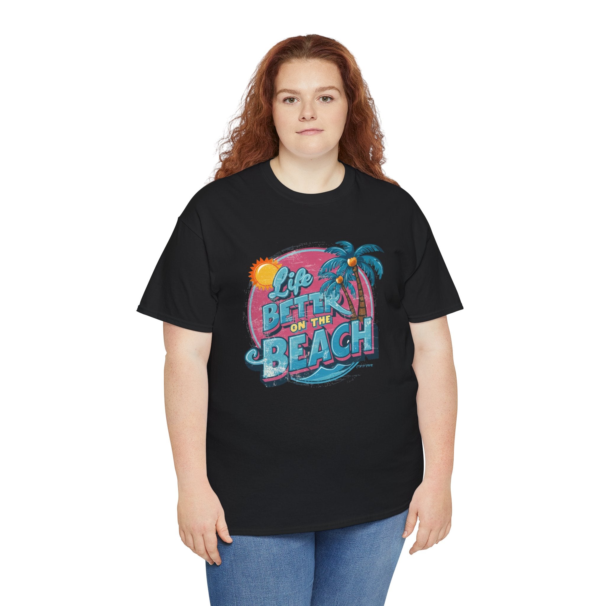 Life is Better at the Beach - Unisex Heavy Cotton Tee - Spruced Roost