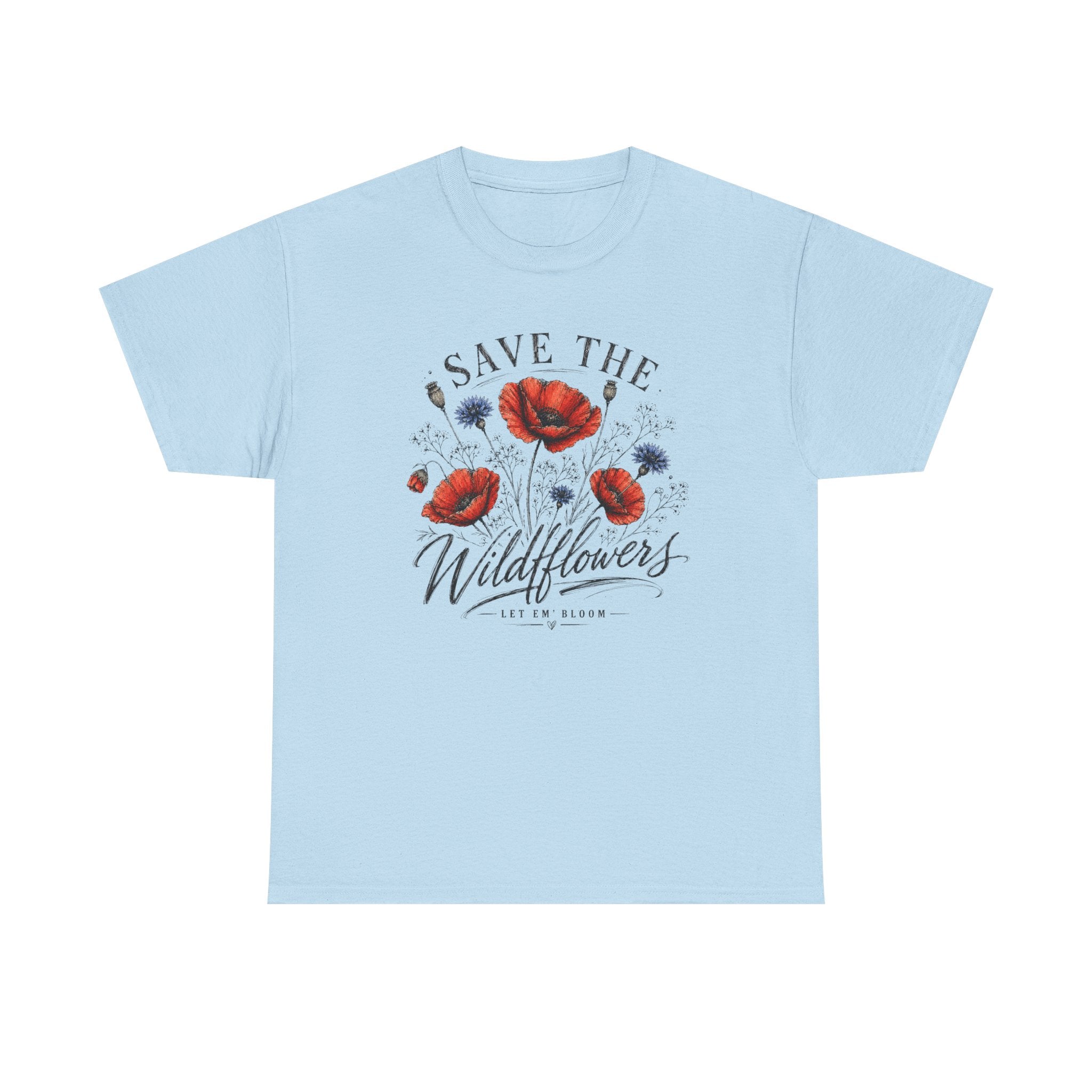Save The Wildflowers T-Shirt — Poppy Floral Conservation Tee