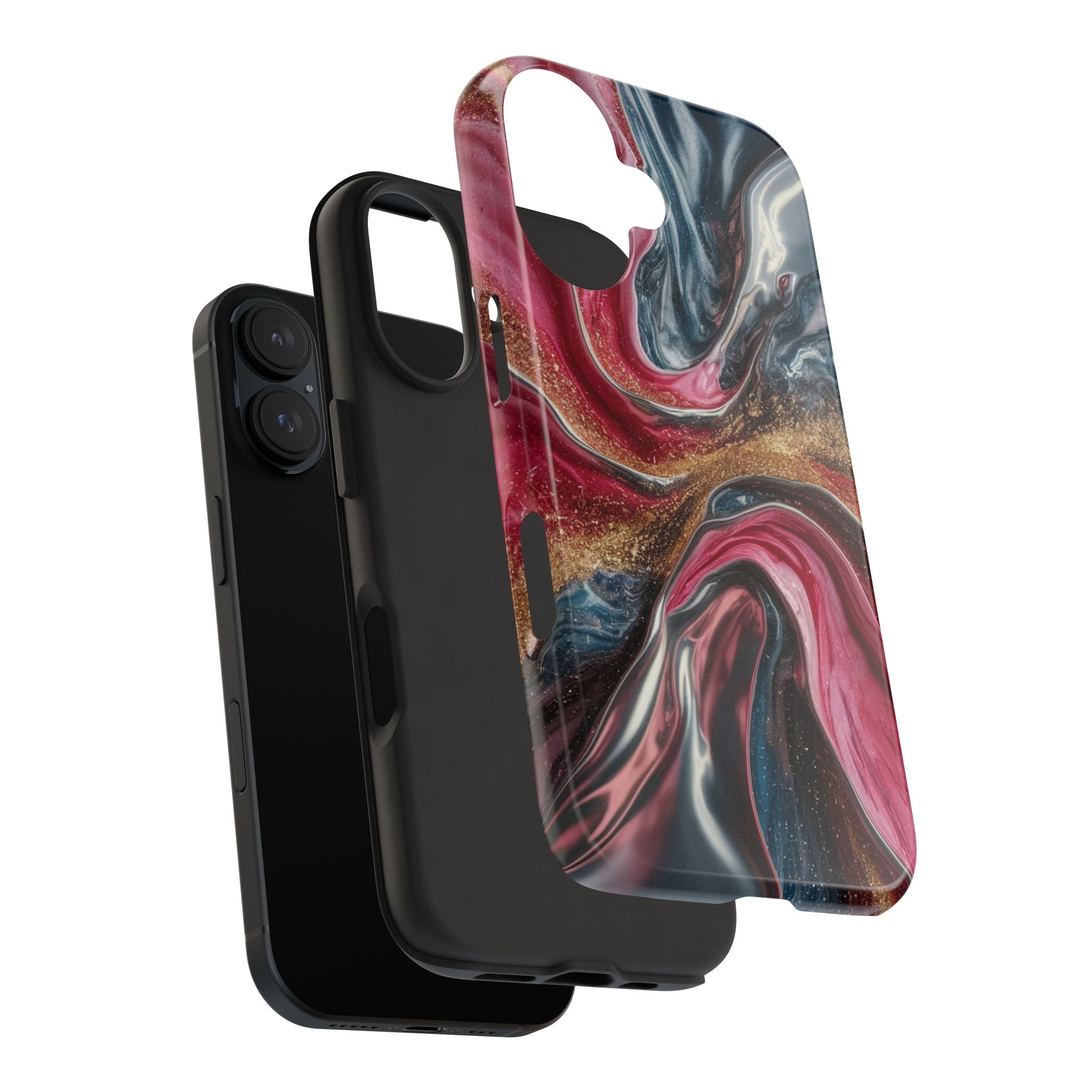 Metallic Swirl - Tough Case for iPhone 14, 15, 16 - Spruced Roost