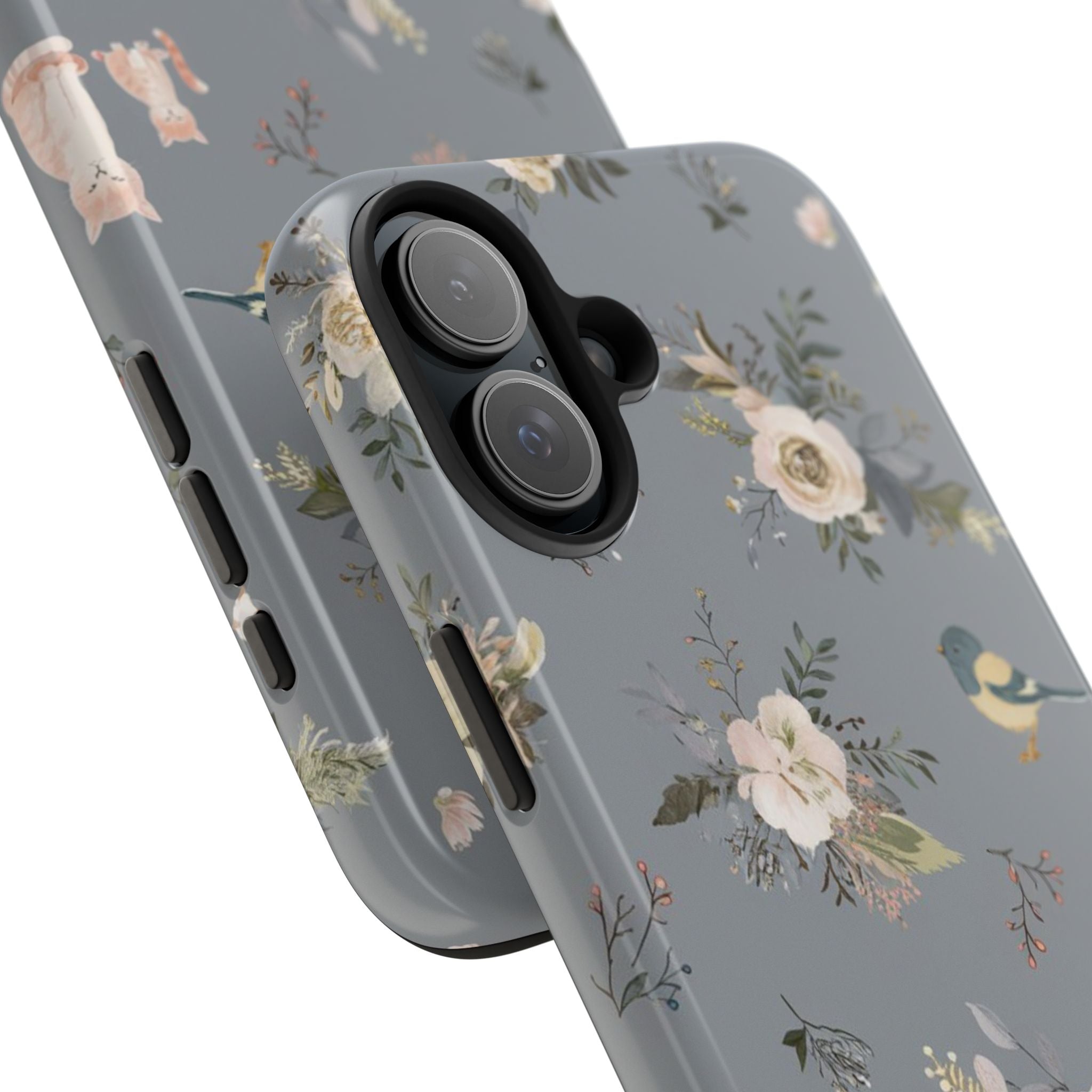 Cats and Birds - Tough Case for iPhone 14, 15, 16 - Spruced Roost