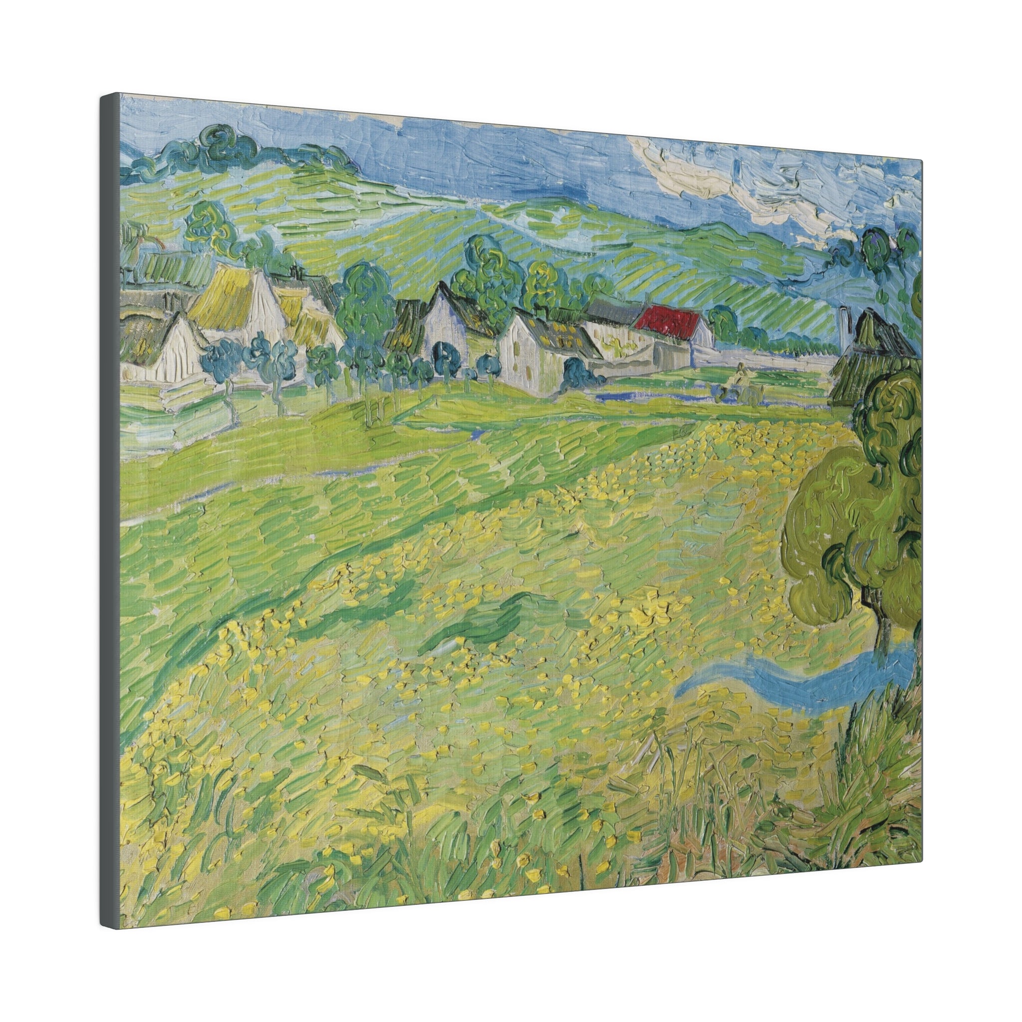 Les Vessenots à Auvers - Vincent van Gogh - Matte Canvas, Stretched, 0.75" - Spruced Roost