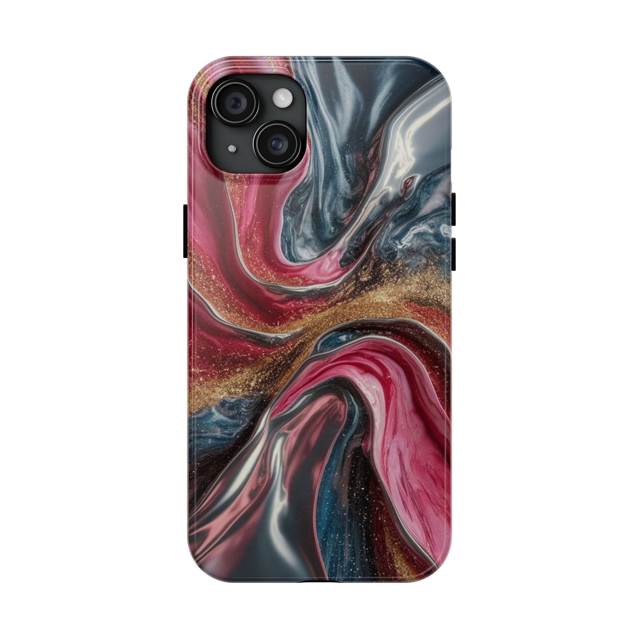 Metallic Swirl - Tough Case for iPhone 14, 15, 16 - Spruced Roost