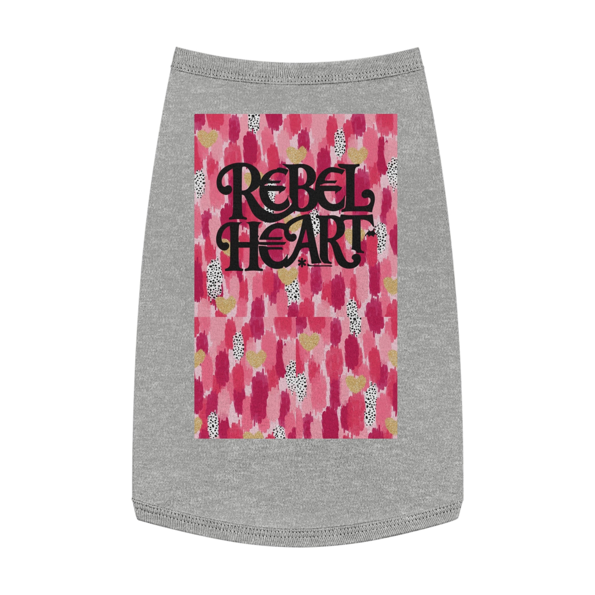 Rebel Heart Pink Confetti Pet Shirt - Stylish and Playful Dog Apparel