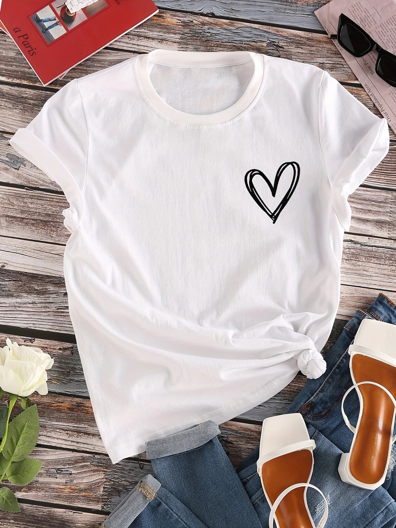 Graphic Heart Graffiti T-Shirts