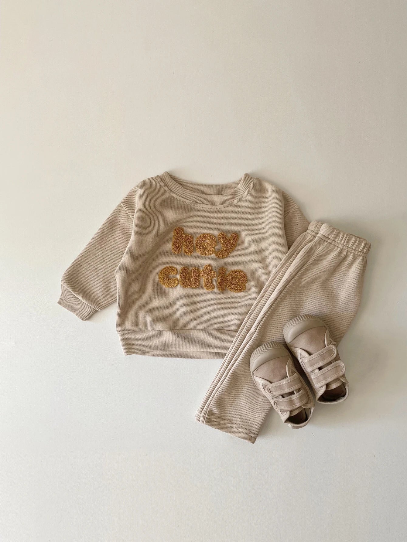 Baby Cotton Knit Clothing Set Girls Spring Clothes Loose 2PCS Outfit