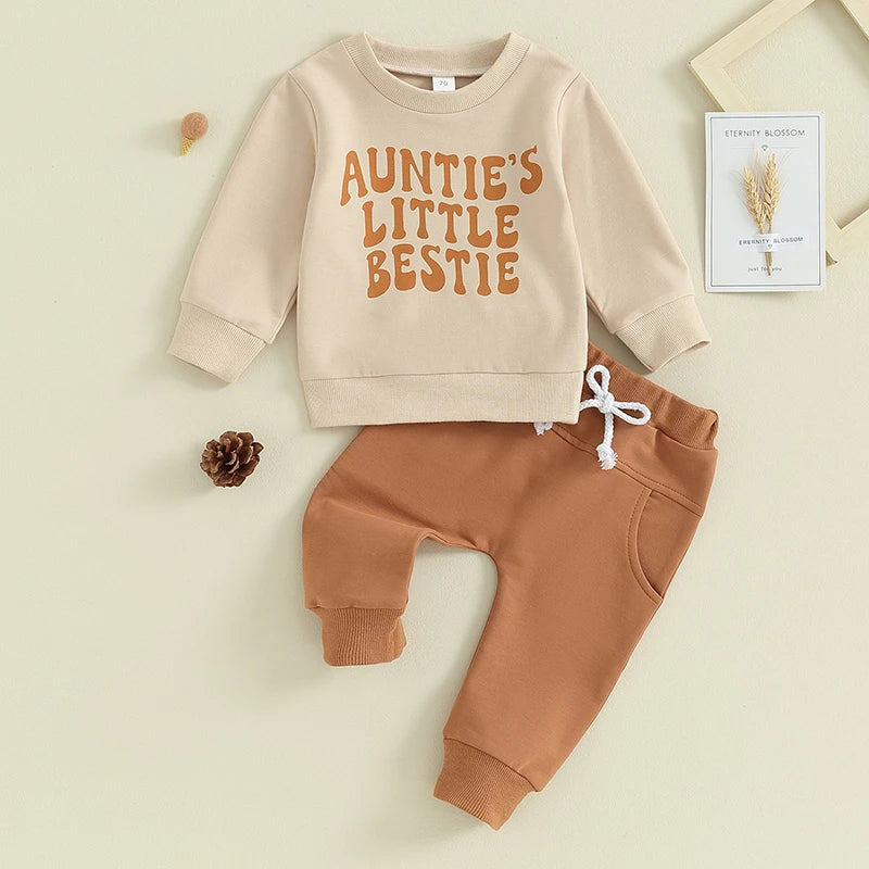 Aunties Little Bestie - Infant Toddler - Top & Pant 2pc Outfit