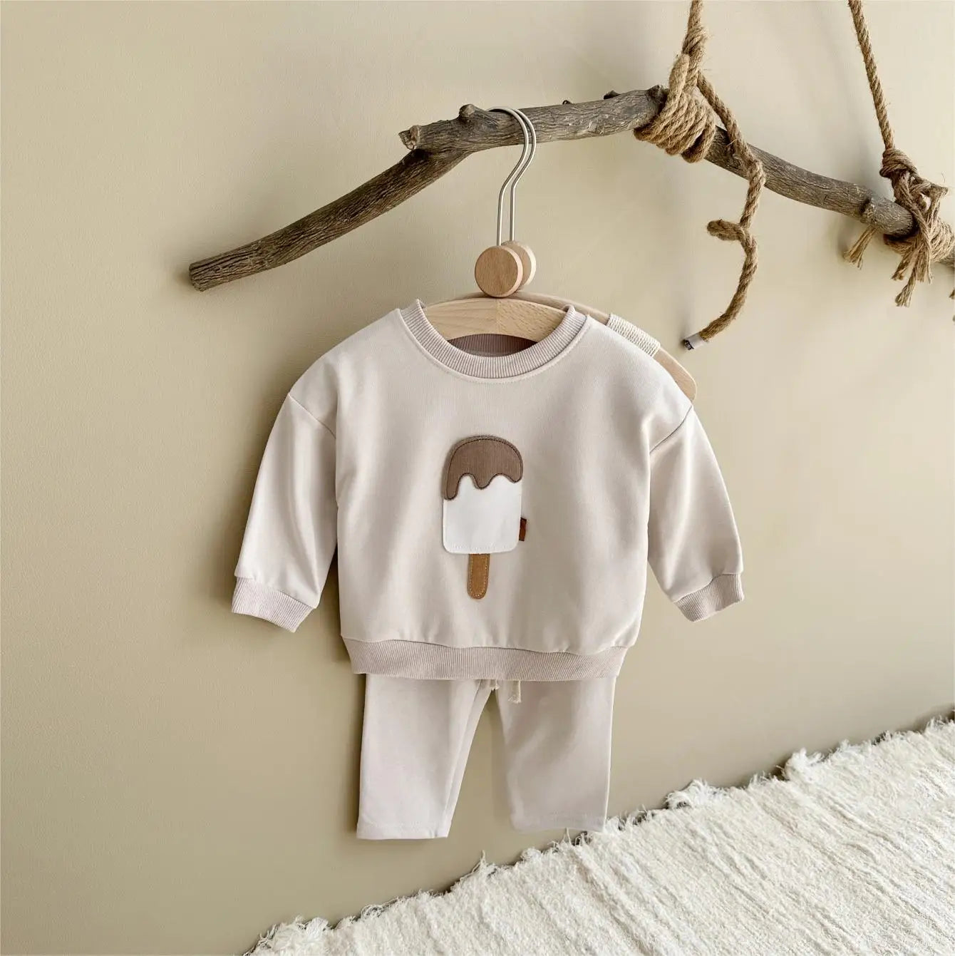Popsicle Clothing Set Toddler Casual 2PCS Set Long- Sleeved Pants Children's Suits