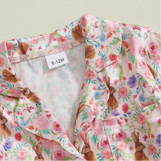 Emmababy Easter Bunny Pajama Set – Cozy & Cute Sleepwear 2pc set