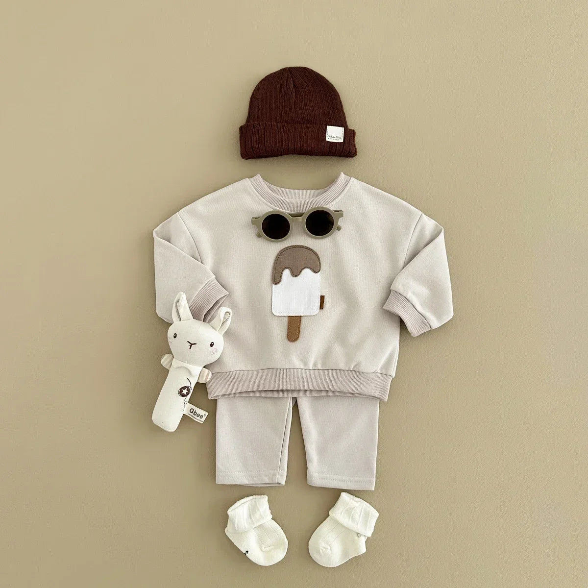 Popsicle Clothing Set Toddler Casual 2PCS Set Long- Sleeved Pants Children's Suits
