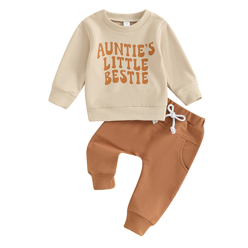 Aunties Little Bestie - Infant Toddler - Top &  Pant 2pc Outfit