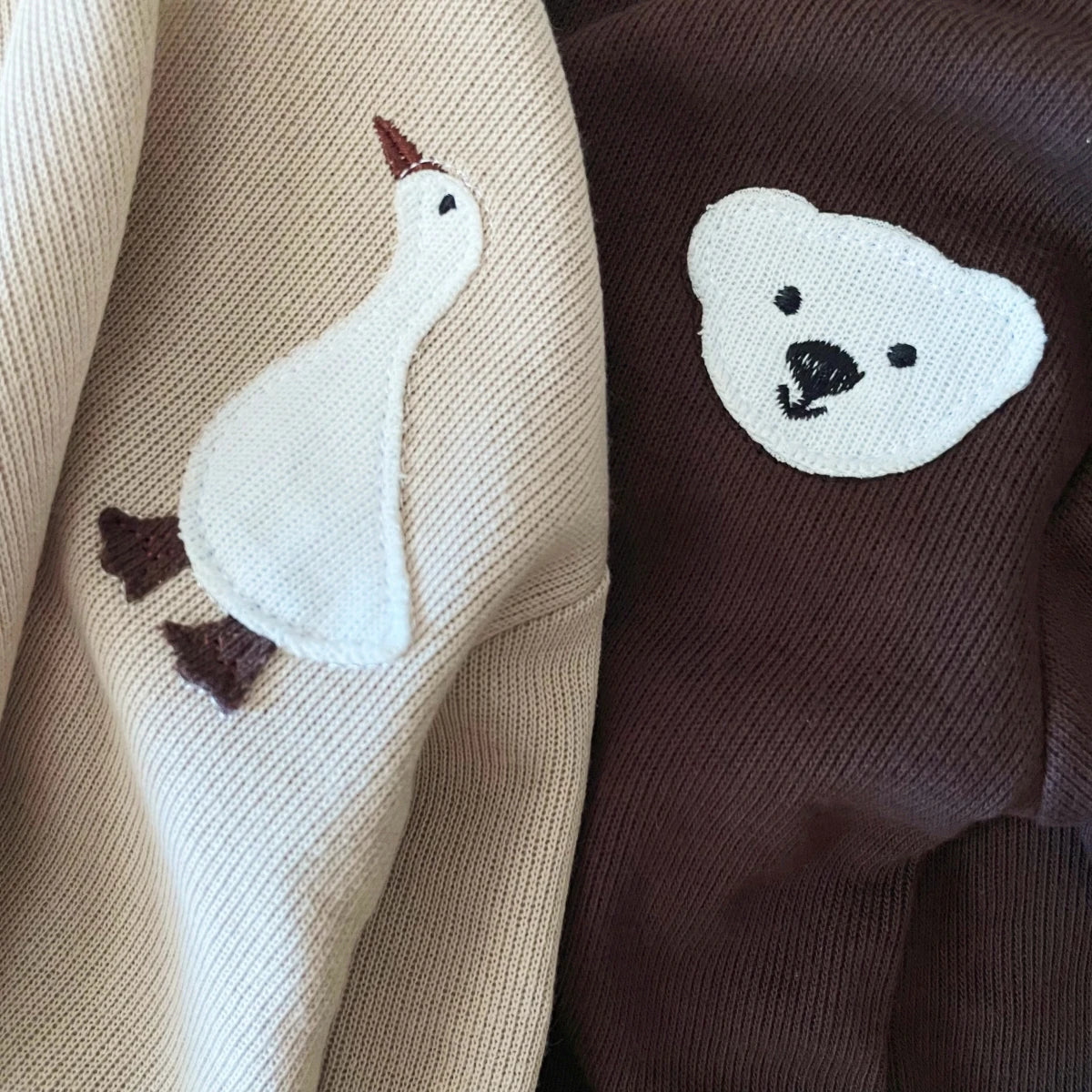 Infant Baby Boys Long Sleeve Goose & Bear 2pc Toddler Clothing