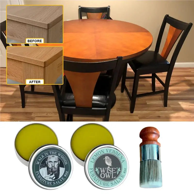 Lemon Verbena Leather Furniture Salve And Brush 90g Conditioner