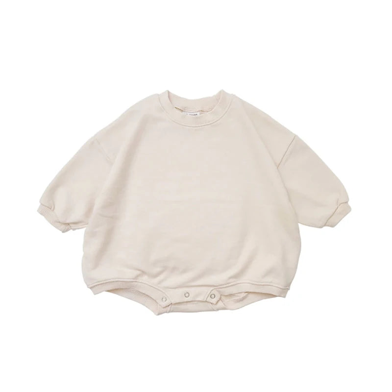Round Neck Sweatshirt Unisex Snap Onesie - Spring Colors
