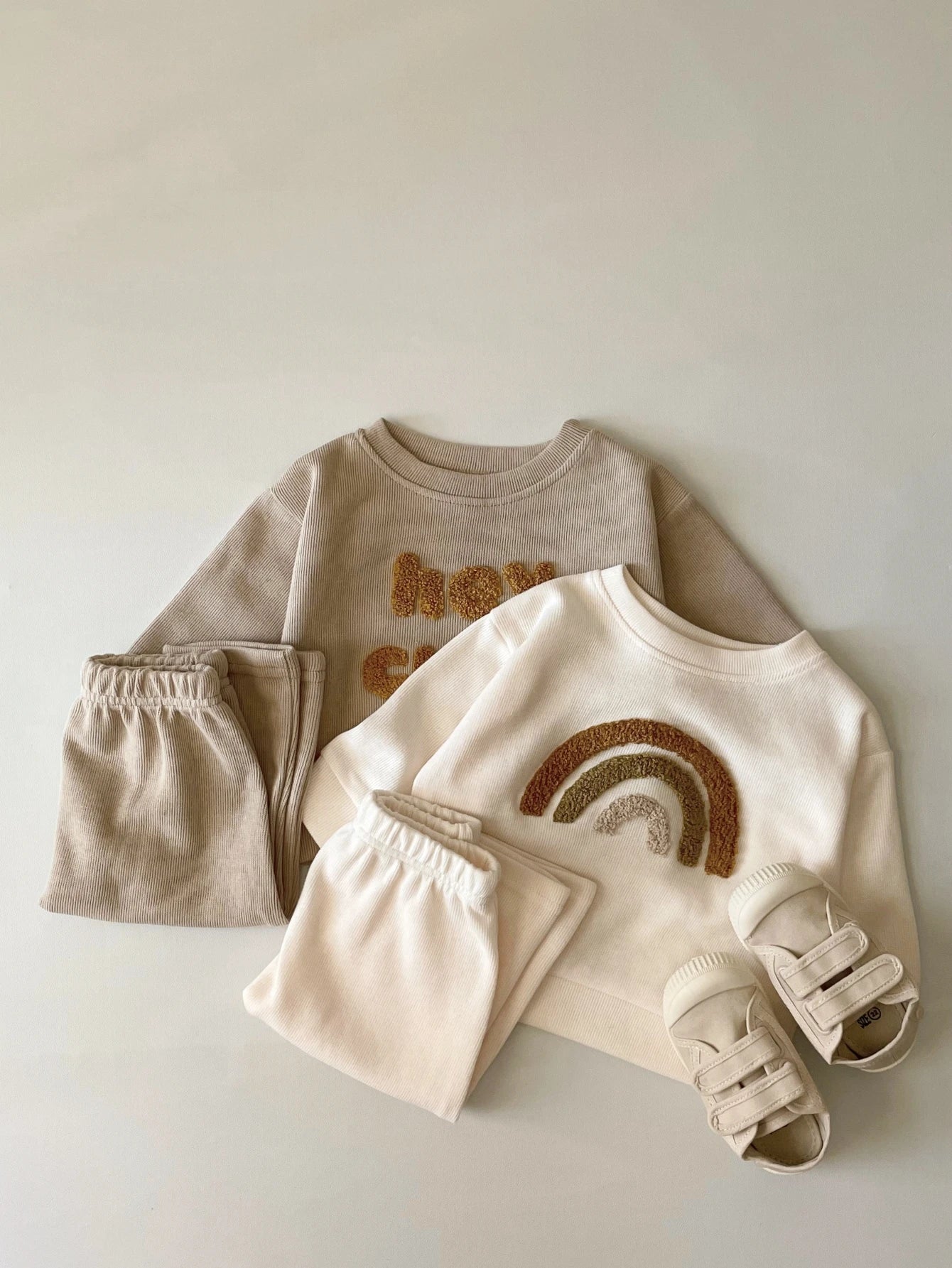 Baby Cotton Knit Clothing Set Girls Spring Clothes Loose 2PCS Outfit