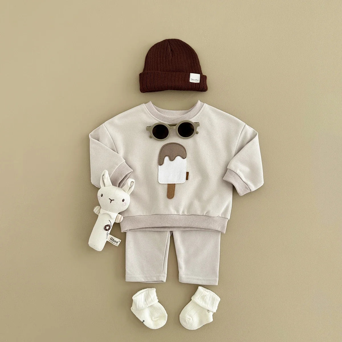 Popsicle Clothing Set Toddler Casual 2PCS Set Long- Sleeved Pants Children's Suits