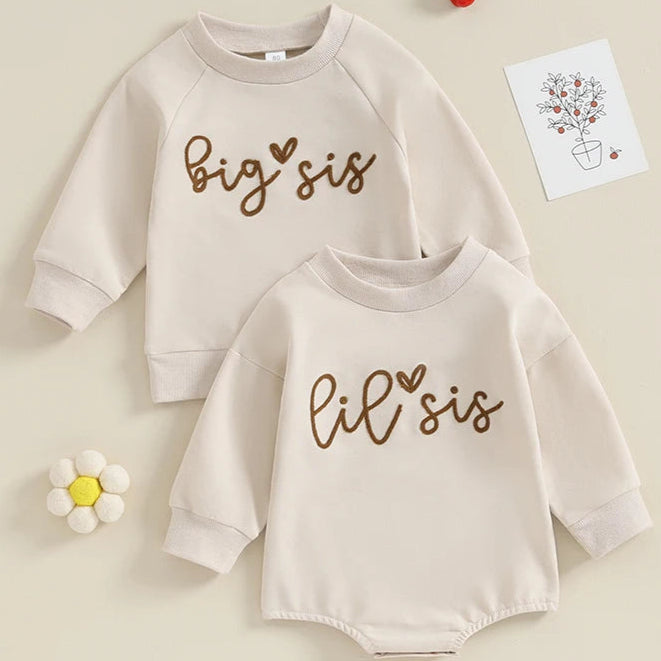 Big & Lil Sis Toddler Matching Outfits Sweatshirt