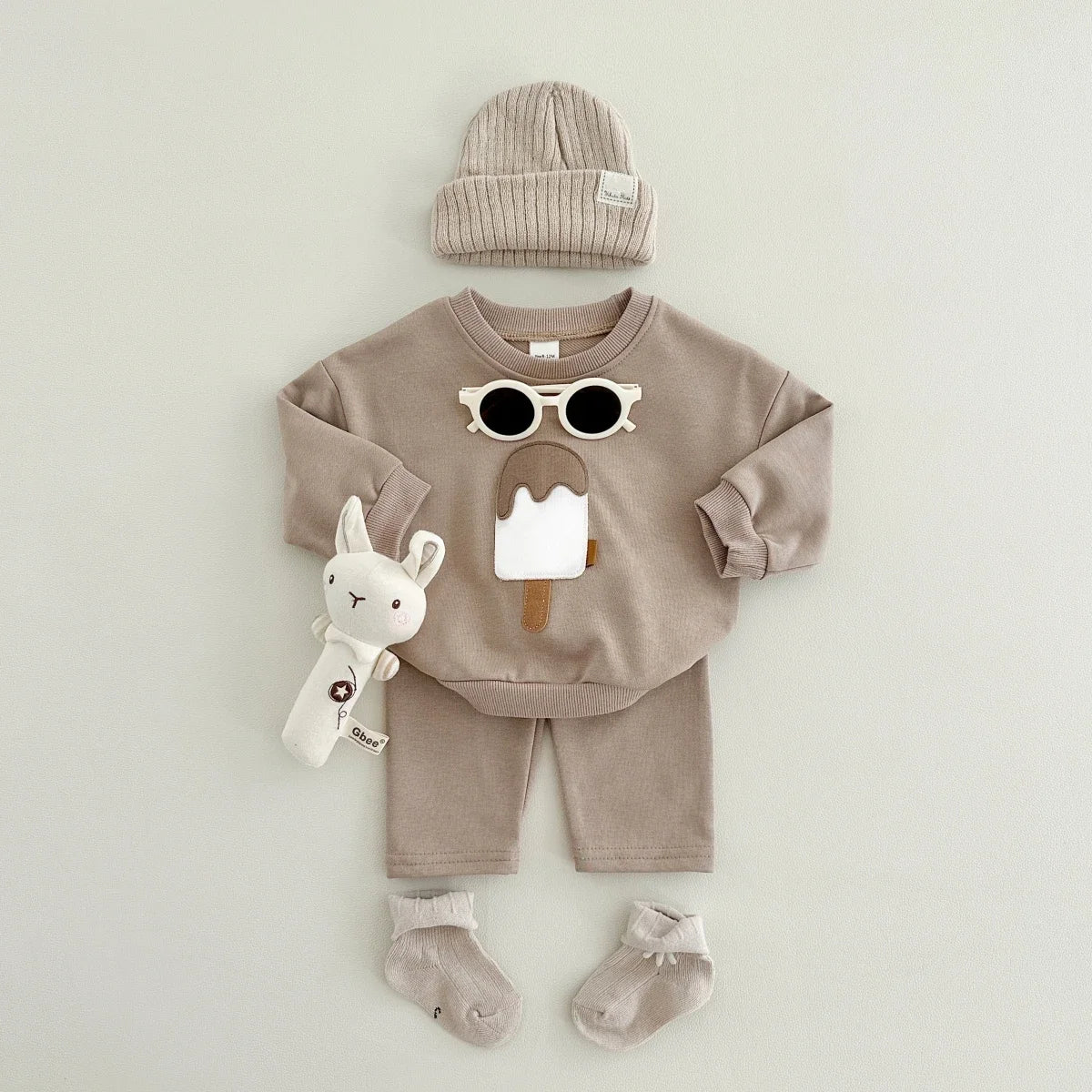 Popsicle Clothing Set Toddler Casual 2PCS Set Long- Sleeved Pants Children's Suits