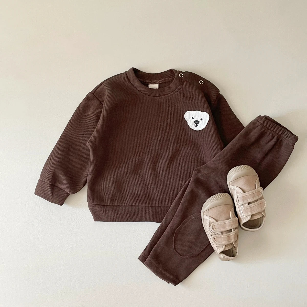 Infant Baby Boys Long Sleeve Goose & Bear 2pc Toddler Clothing