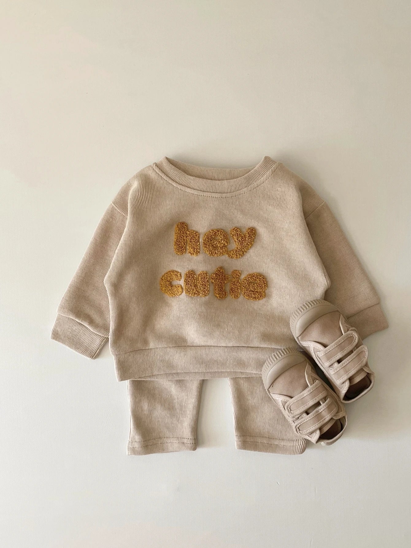Baby Cotton Knit Clothing Set Girls Spring Clothes Loose 2PCS Outfit