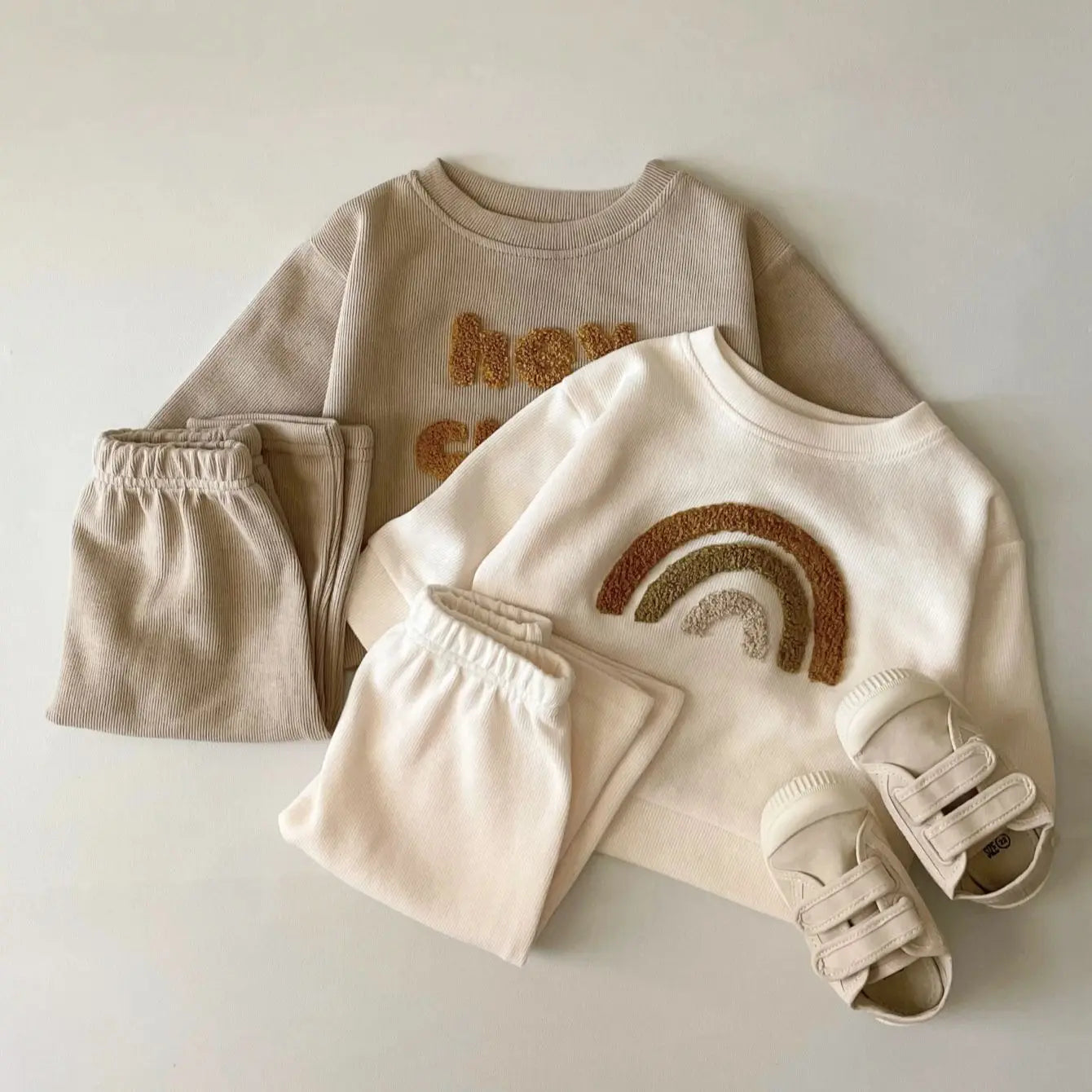 Baby Cotton Knit Clothing Set Girls Spring Clothes Loose 2PCS Outfit