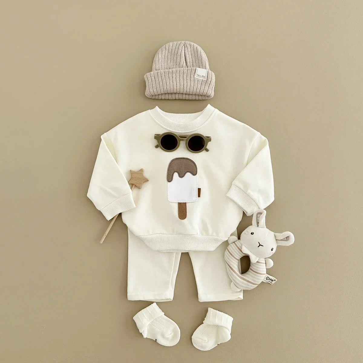 Popsicle Clothing Set Toddler Casual 2PCS Set Long- Sleeved Pants Children's Suits