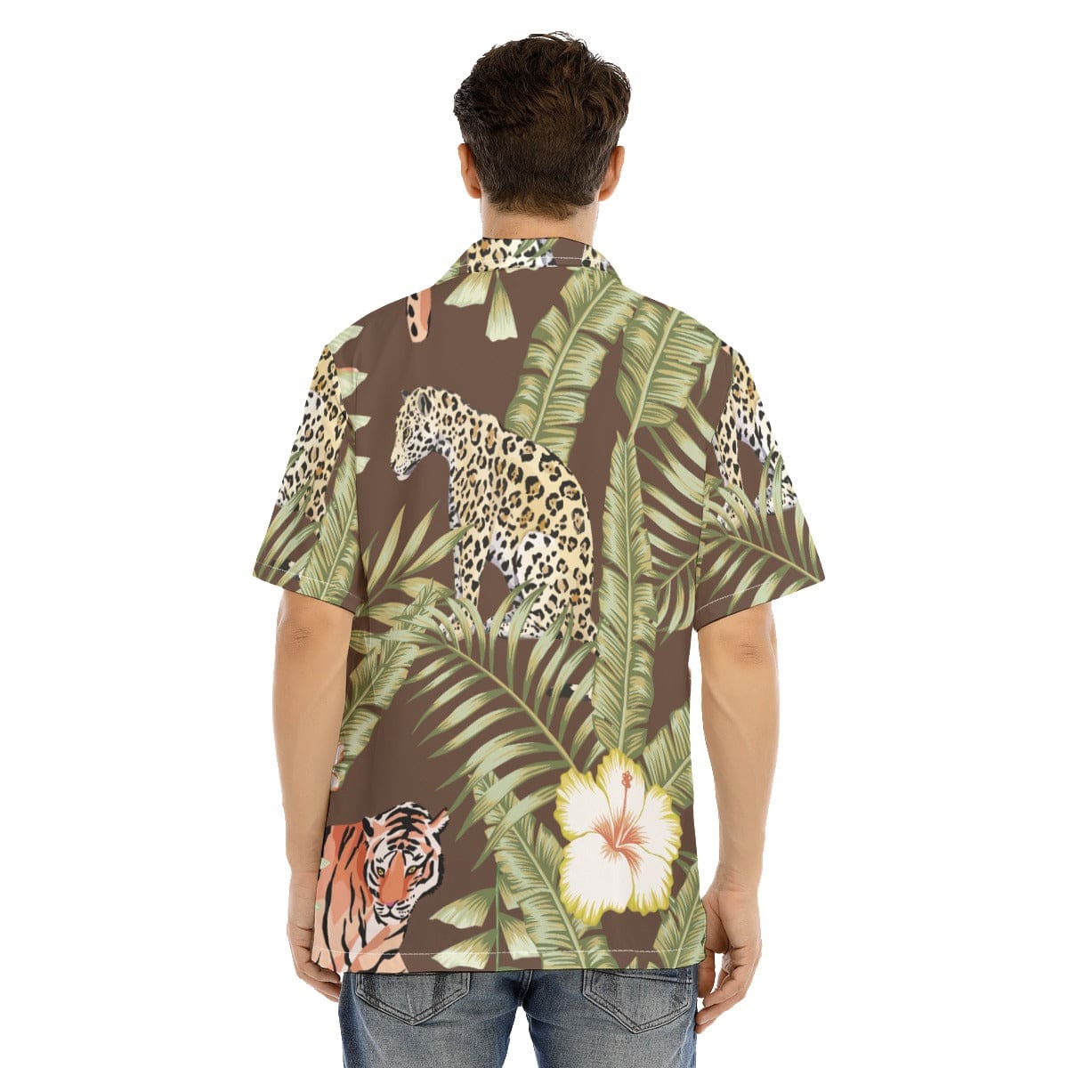 Yoycol All-Over Print Men's Hawaiian Shirt With Button Closure