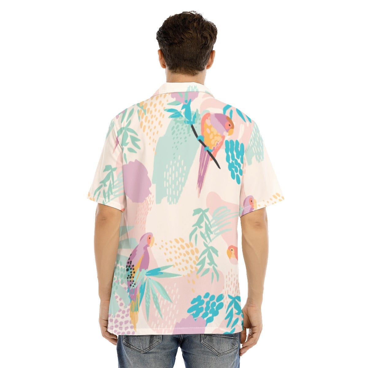Yoycol All-Over Print Men's Hawaiian Shirt With Button Closure