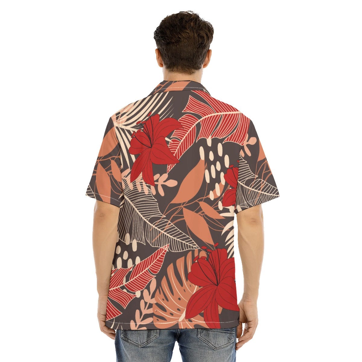 Yoycol All-Over Print Men's Hawaiian Shirt With Button Closure