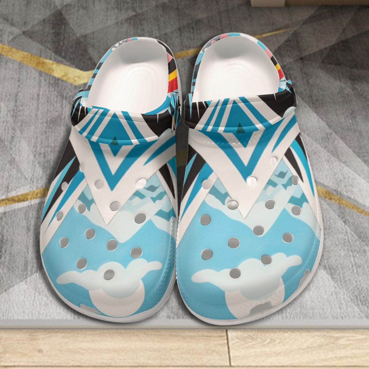 Yoycol White / US5(EUR36) All-Over Print Women's Classic Clogs