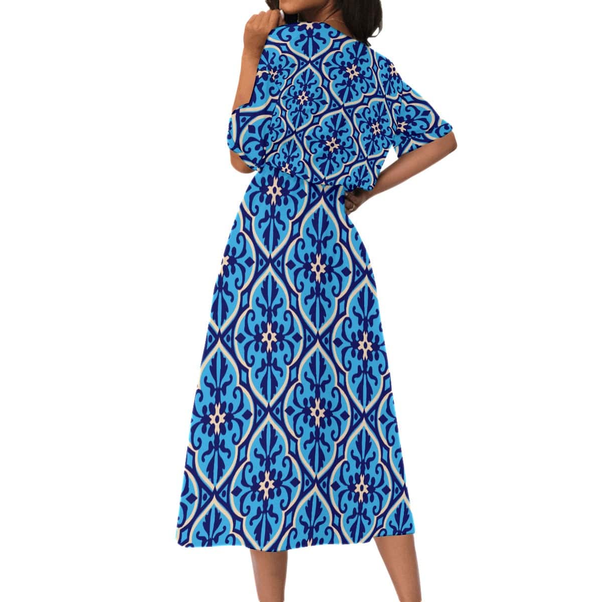 Yoycol All-Over Print Women's Elastic Waist Dress