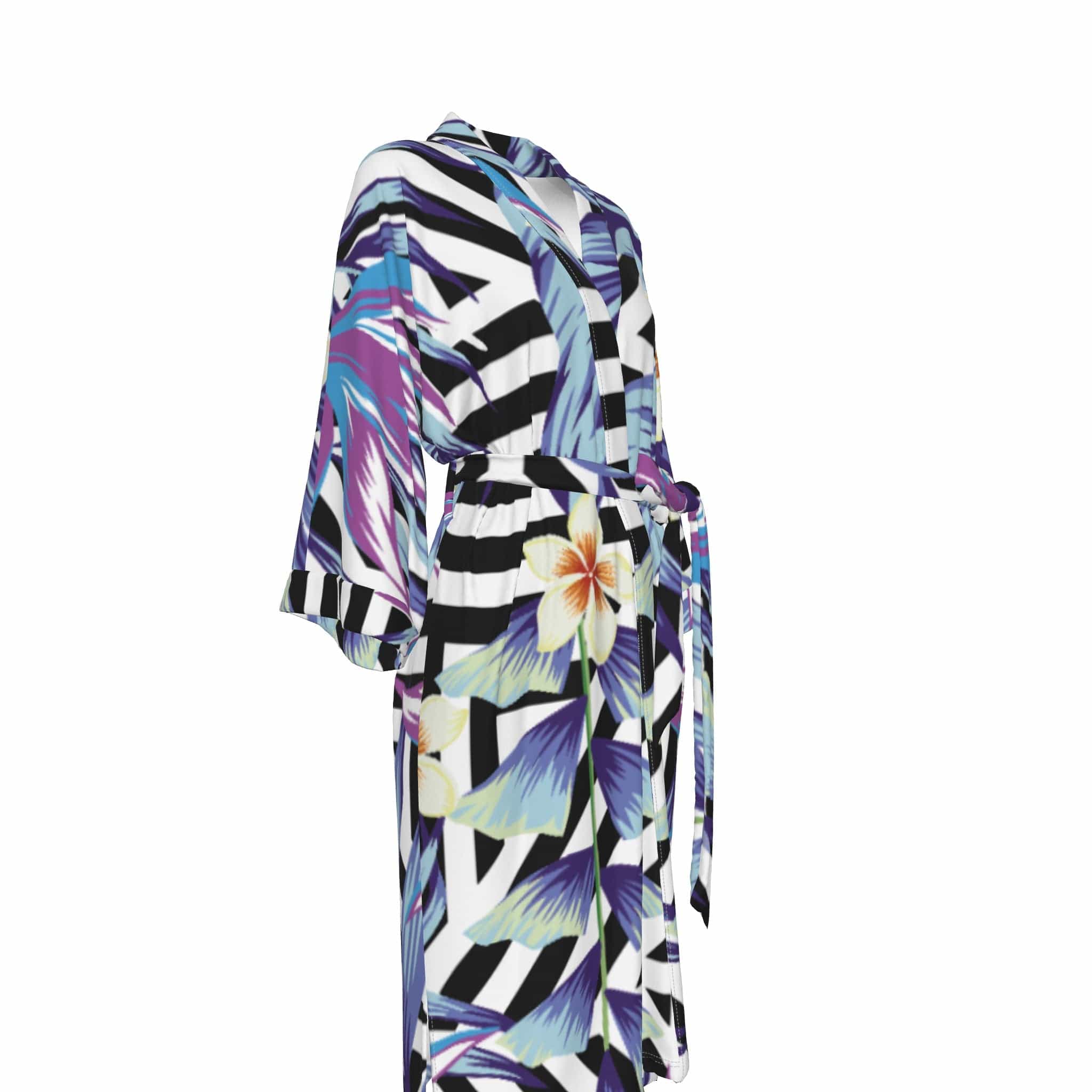 Yoycol All-Over Print Women's Satin Kimono Robe