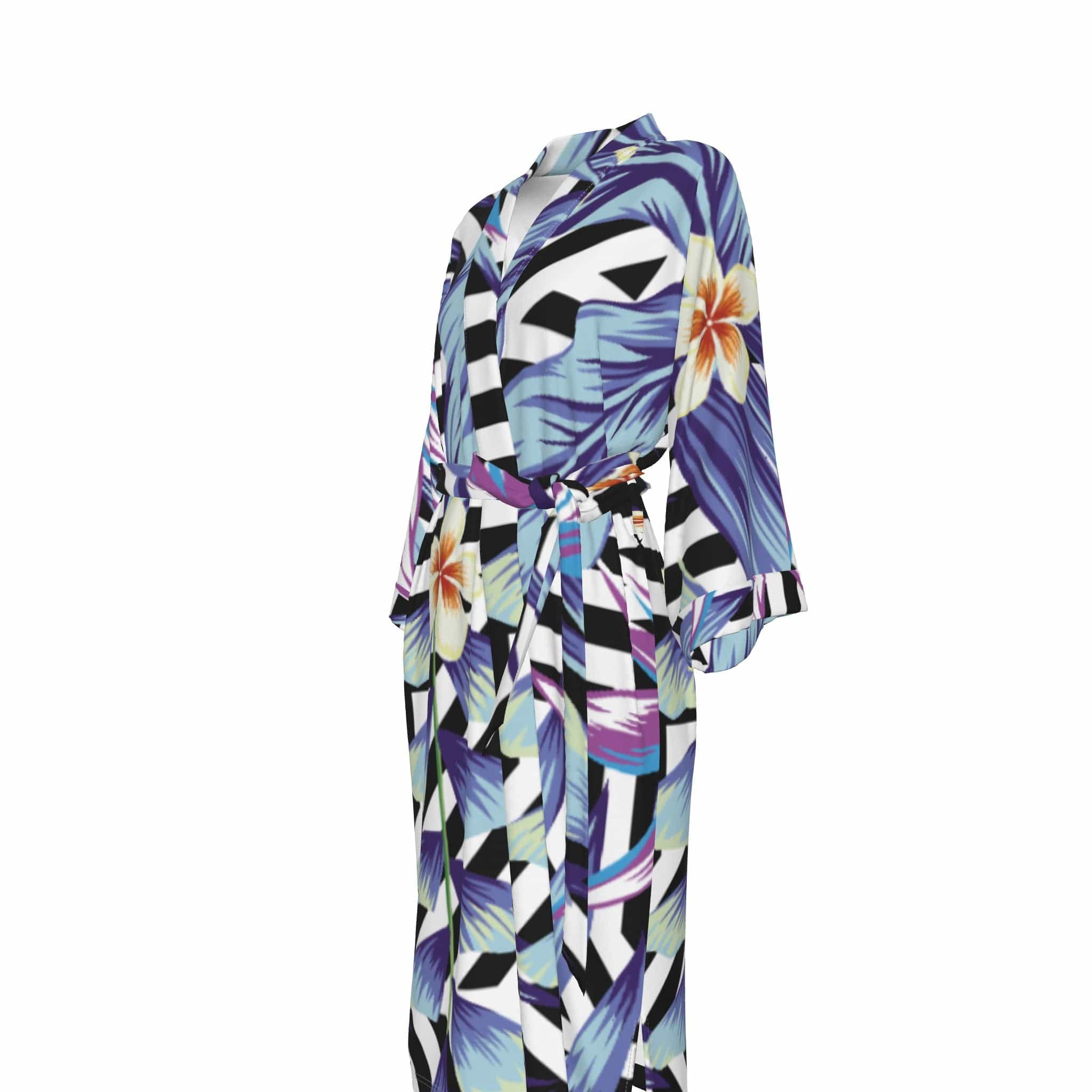 Yoycol All-Over Print Women's Satin Kimono Robe