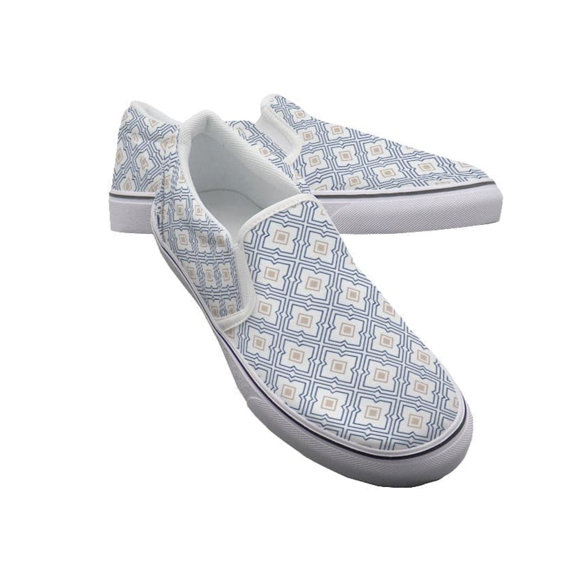 Yoycol White / US6(EUR36) Athabascan Plaid - Women's Slip On Sneakers