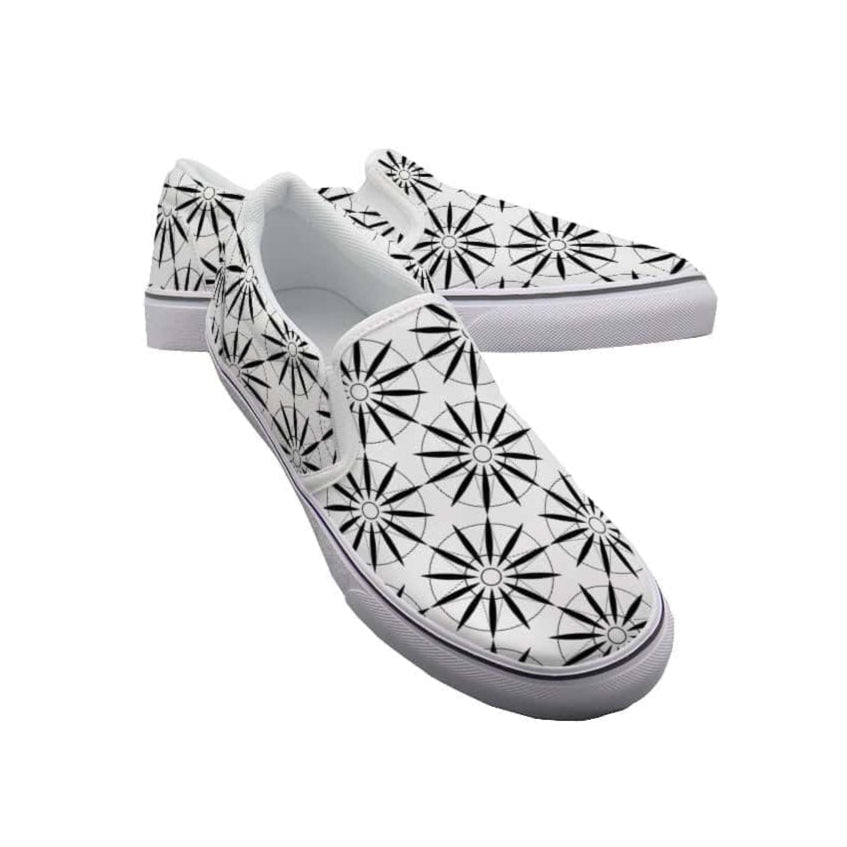 Yoycol White / US6(EUR36) Fractal Flair - Women's Slip On Sneakers