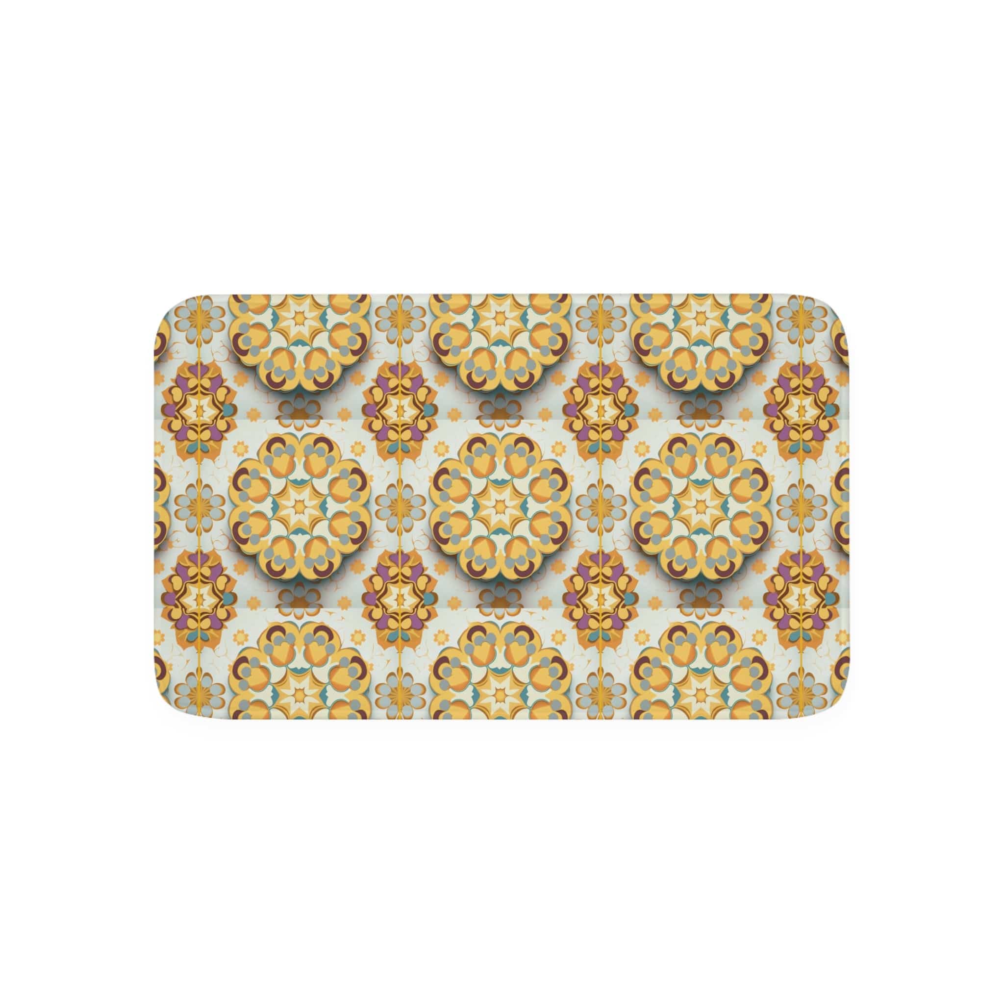 Printify Home Decor White / 30” x 18” Amarillo Medallion 3D  - Memory Foam Bath Mat