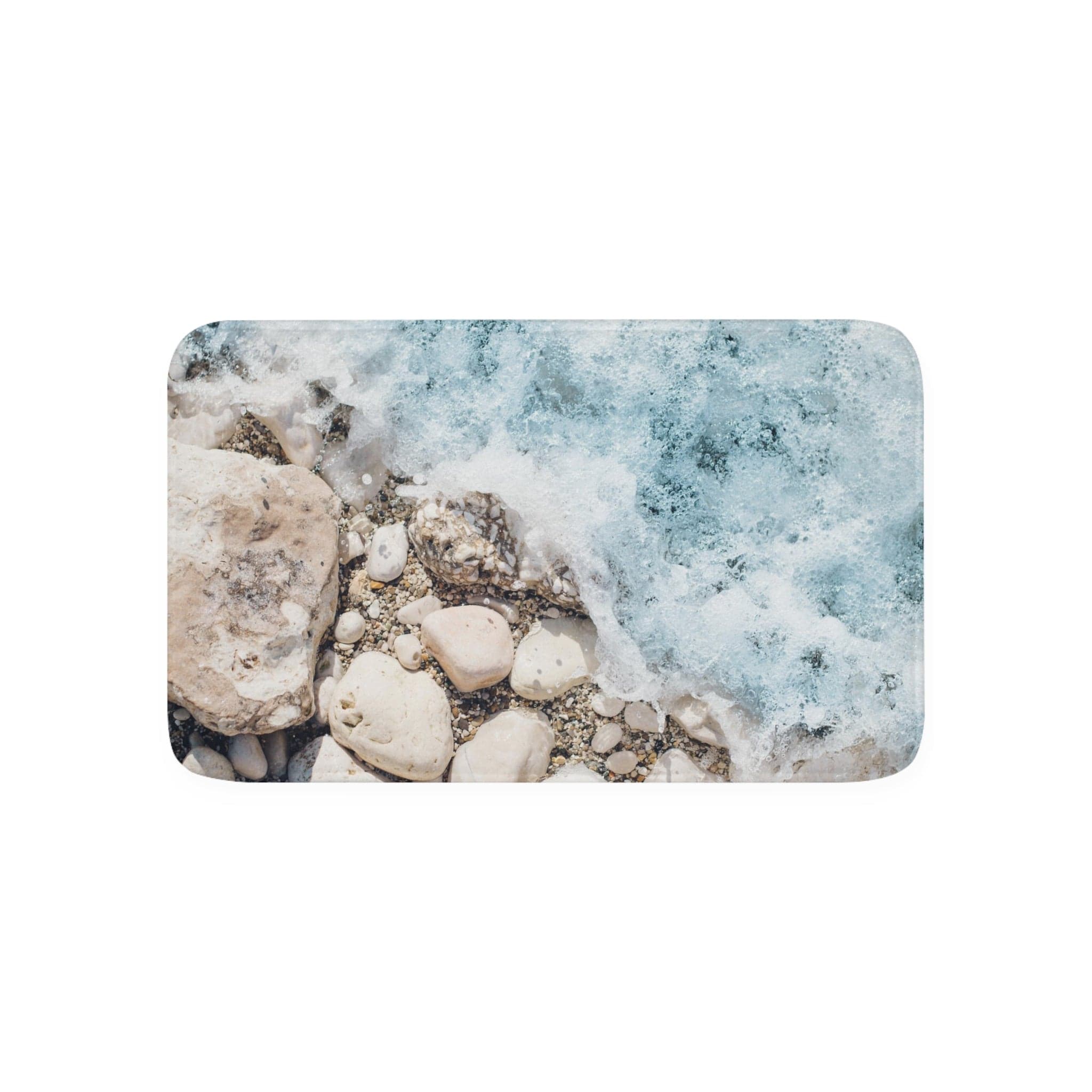 Printify Home Decor White / 30โ x 18โ Beach Playa Memory Foam Bath Mat