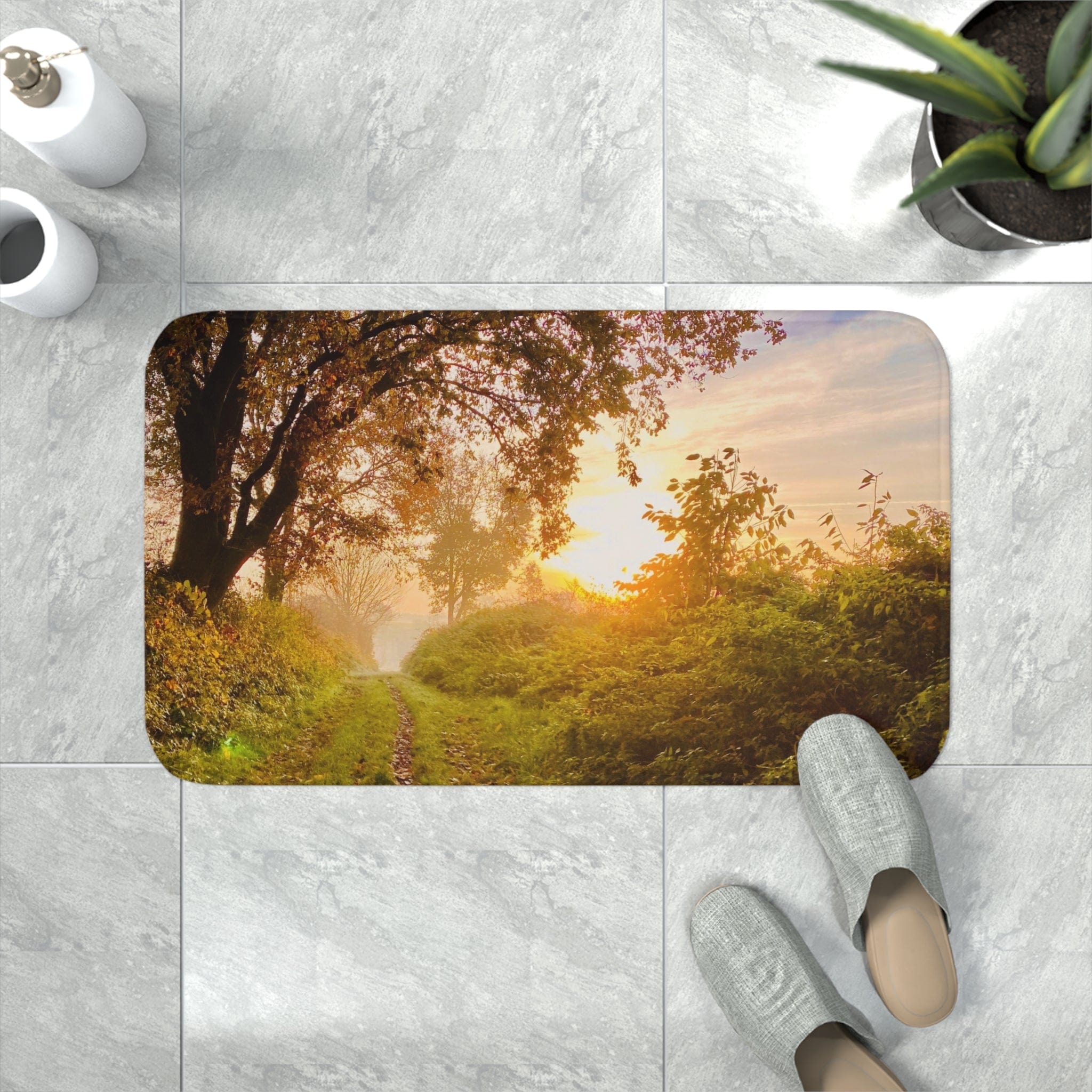 Printify Home Decor White / 30” x 18” Copy of Copy of The Path - Memory Foam Bath Mat