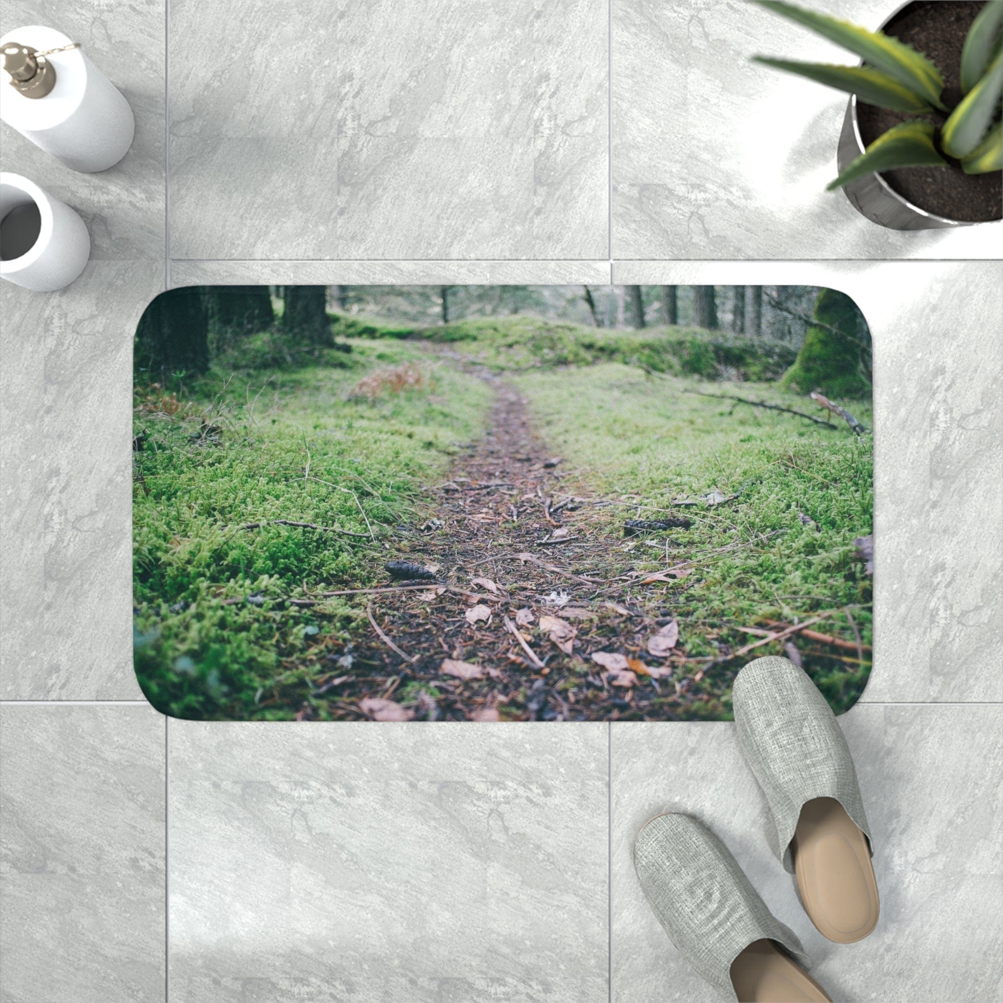Printify Home Decor White / 30” x 18” Copy of The Path - Memory Foam Bath Mat