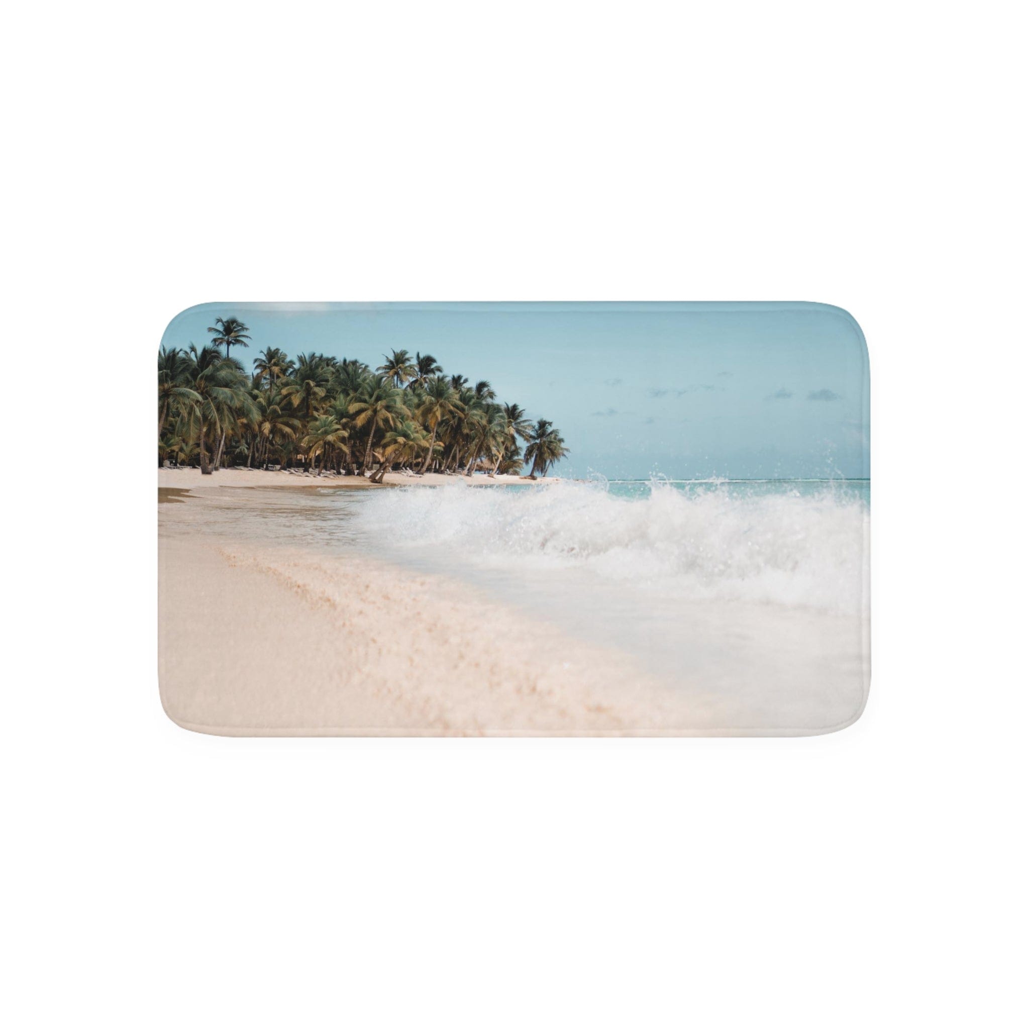 Printify Home Decor White / 30” x 18” Copy of White Crunchy Clean Gravel - Memory Foam Bath Mat