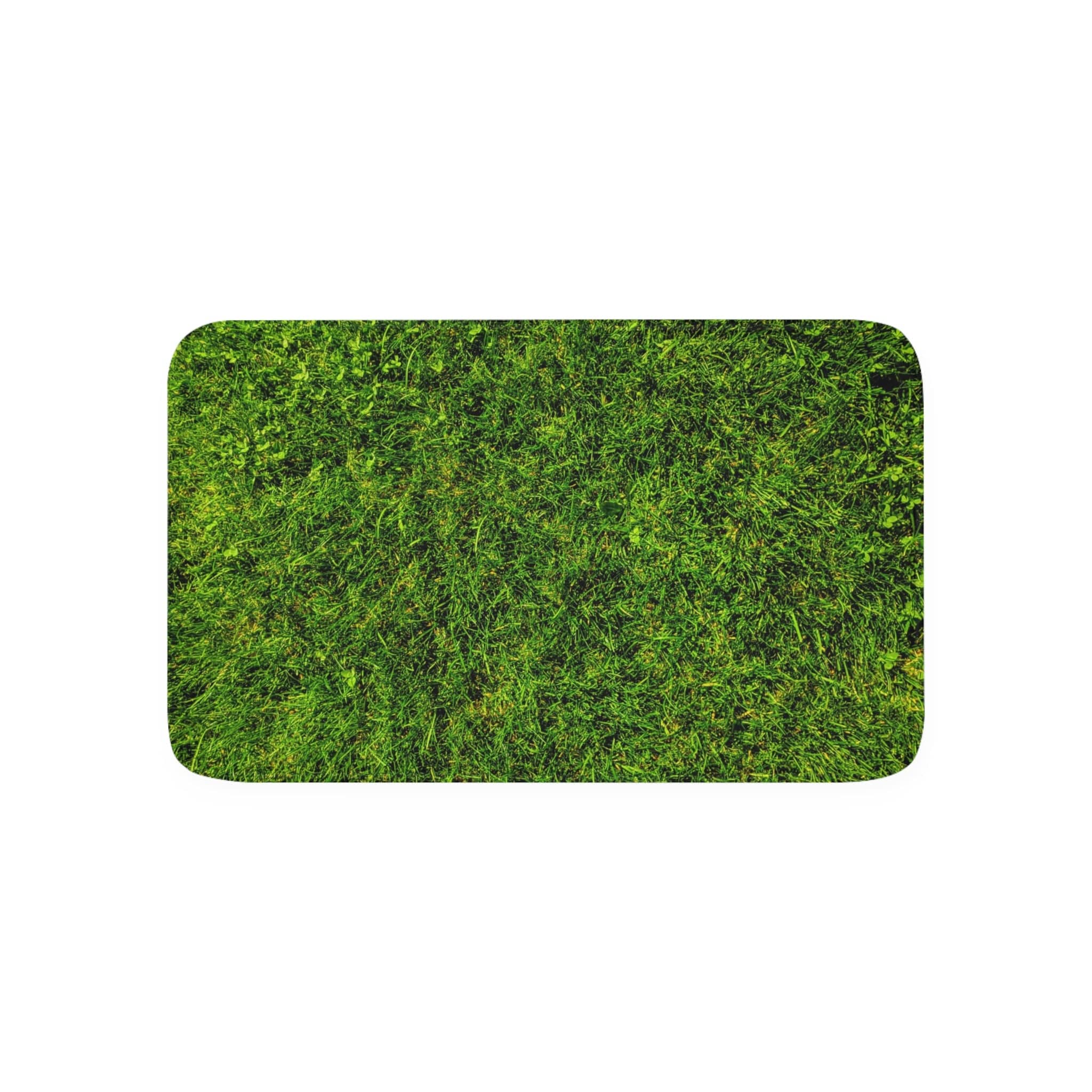 Printify Home Decor White / 30” x 18” Grassy Tiptoe Memory Foam Bath Mat