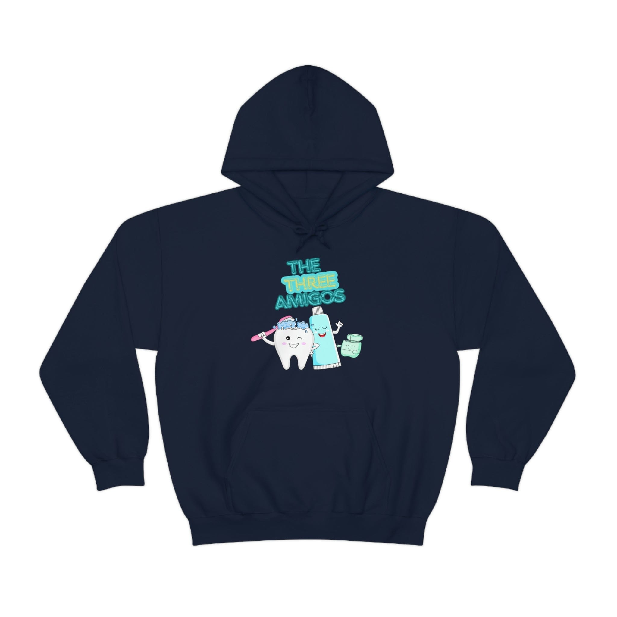 Printify Hoodie Navy / S The three Amigos - Dental - Unisex Heavy Blend™ Hooded Sweatshirt