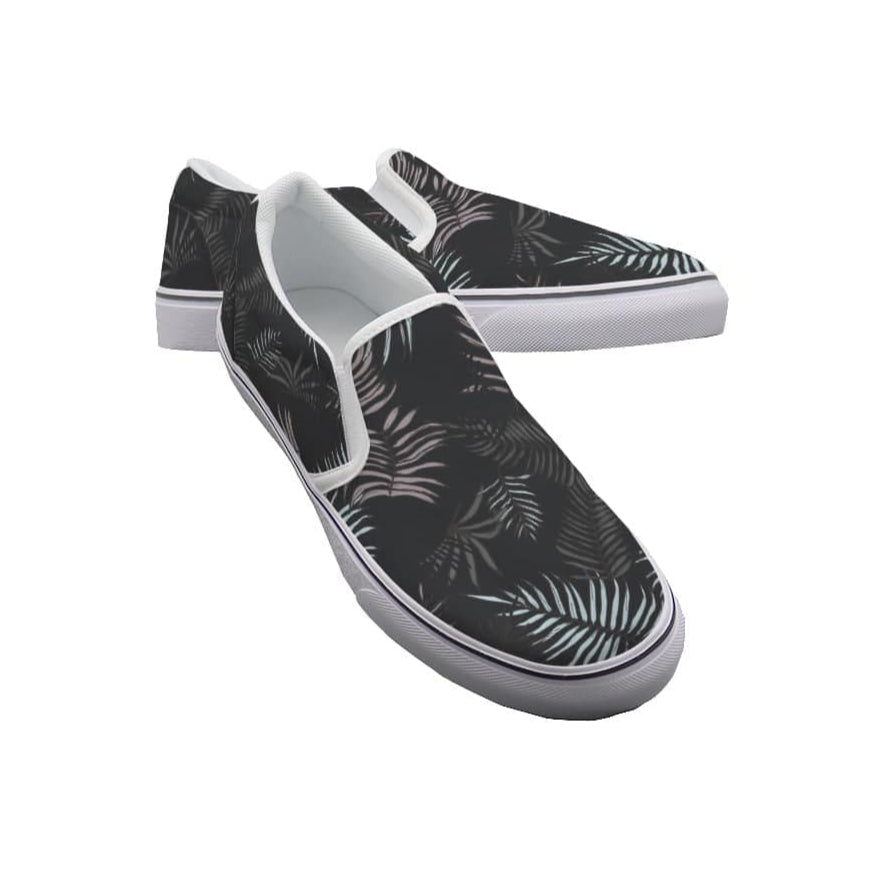 Yoycol White / US6(EUR36) Night Palms - sWomen's Slip On Sneakers