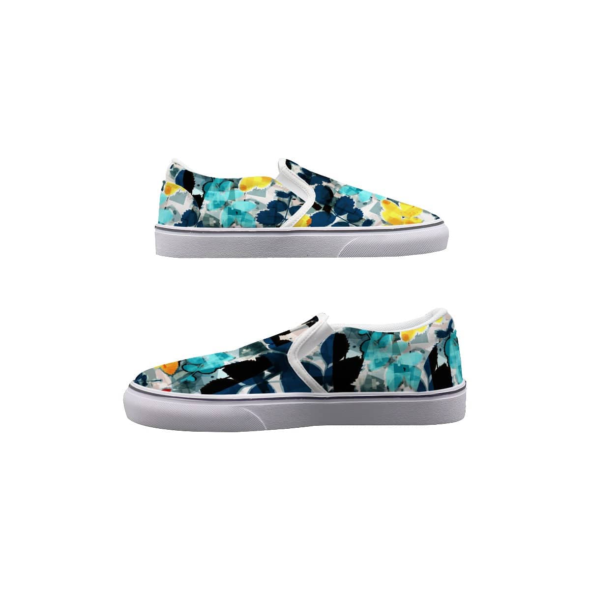 Yoycol Painted Flora - Women's Slip On Sneakers