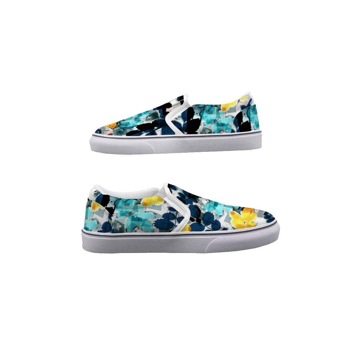 Yoycol Painted Flora - Women's Slip On Sneakers