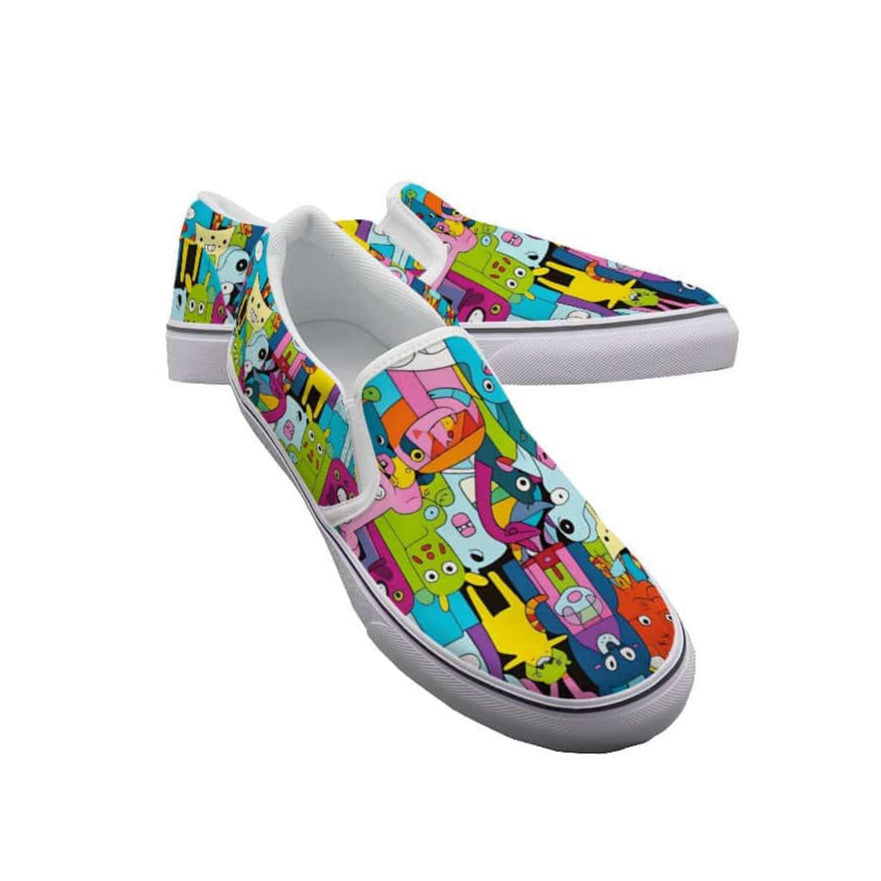 Yoycol White / US6(EUR36) Playful Pals - Women's Slip On Sneakers