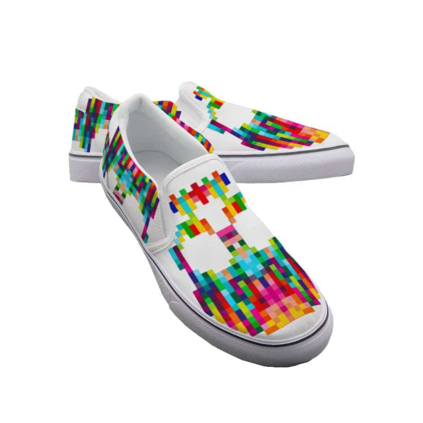 Yoycol White / US6(EUR36) Pointillism Parade - Women's Slip On Sneakers